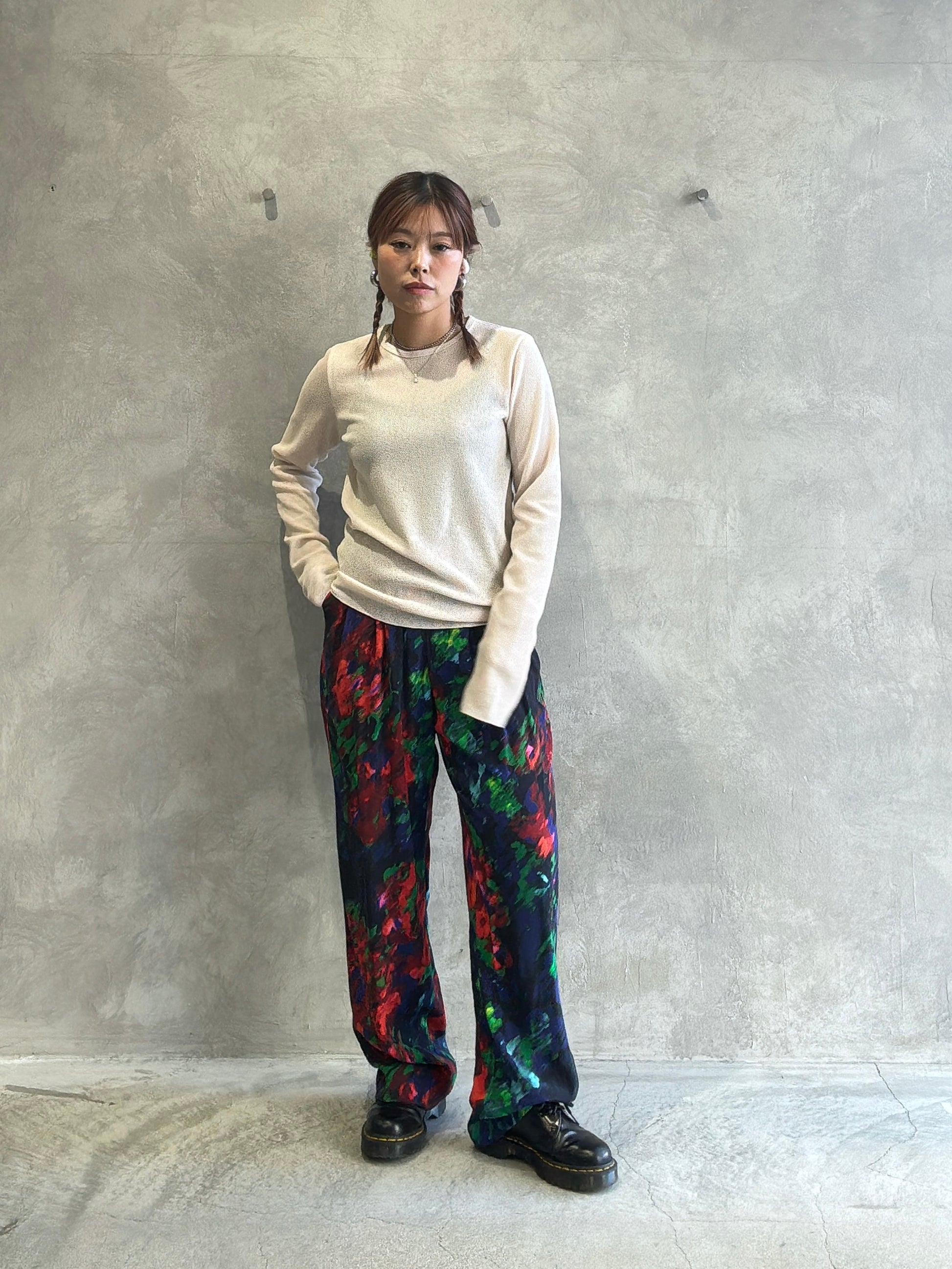 プリントイージーパンツ／8613504／LE MÉLANGE