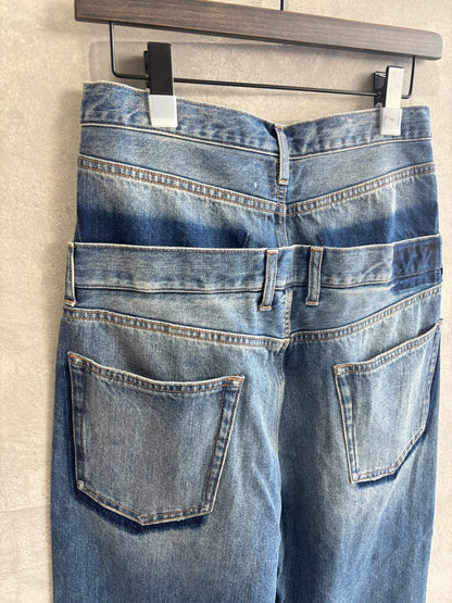 Wウエストデニムパンツ／VERSEAU