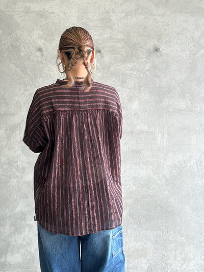 ストライプ柄シャツ／8613211／LE MÉLANGE