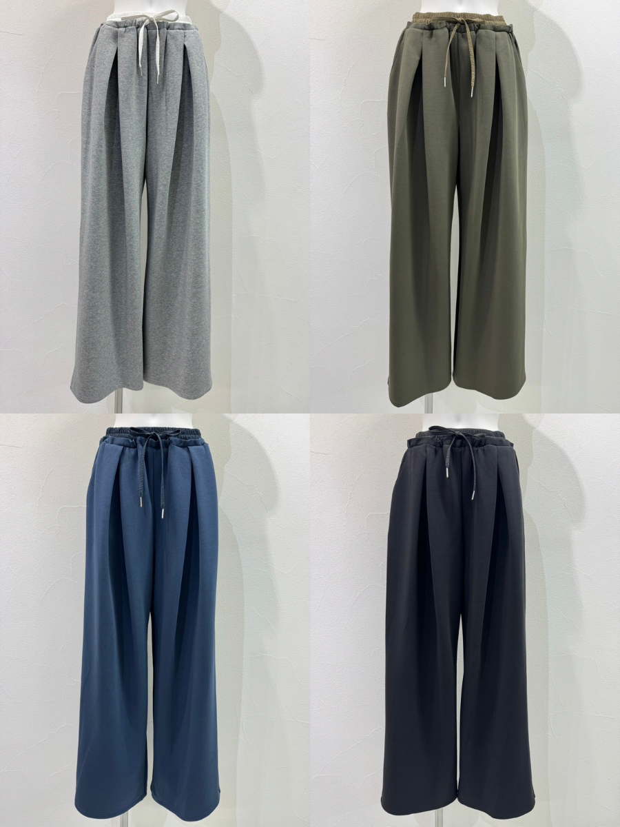 【予約⚡︎販売】レイヤーウエストジャージーワイドパンツ／710557／CYAN TOKYO／2027SS #1