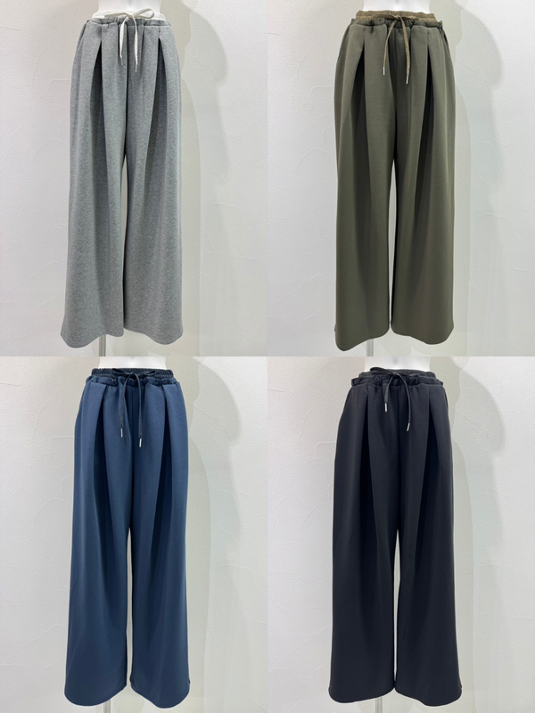 【予約⚡︎販売】レイヤーウエストジャージーワイドパンツ／710557／CYAN TOKYO／2027SS #1