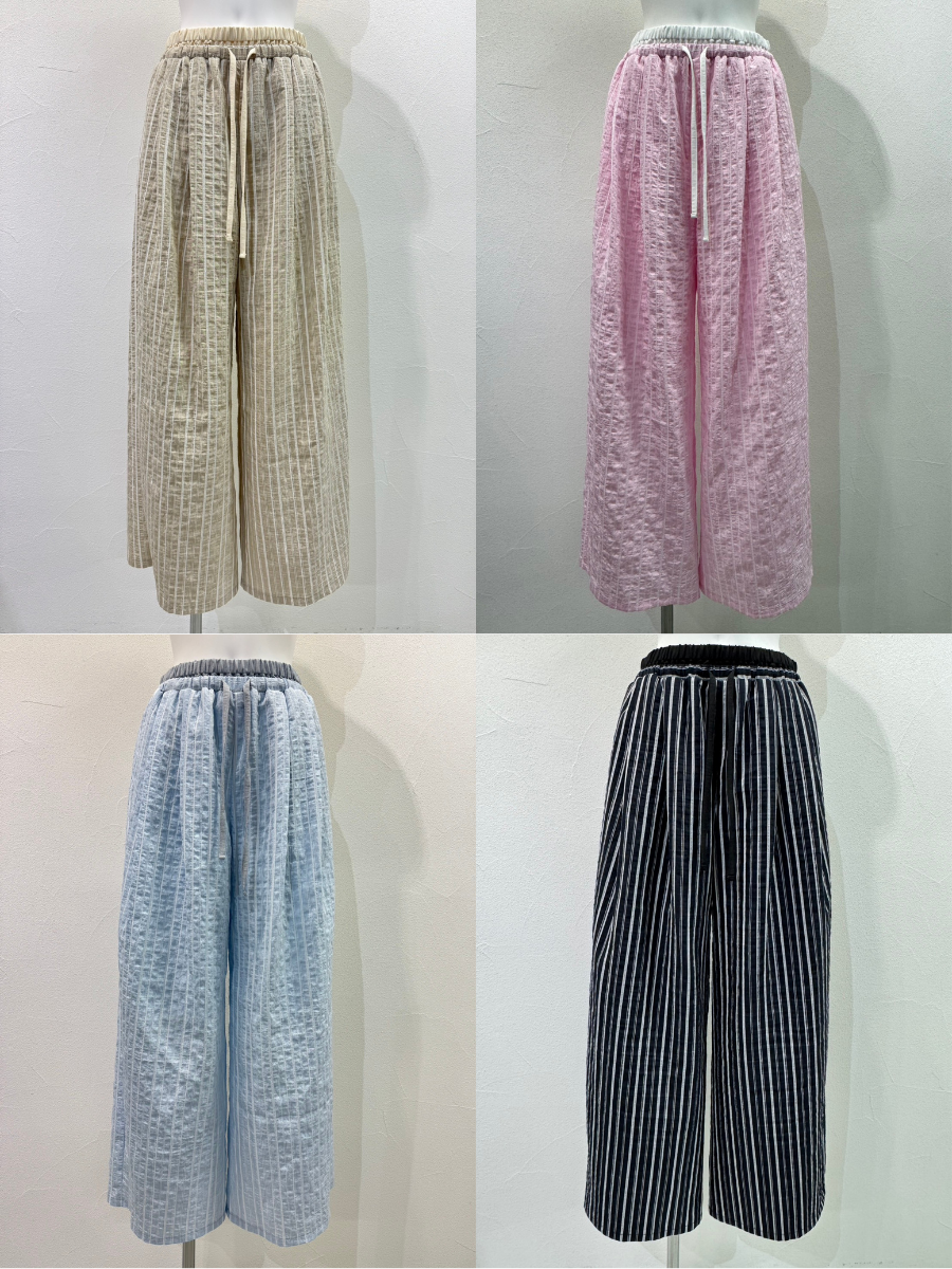 【予約⚡︎販売】マルチストライプワイドパンツ／710560／CYAN TOKYO／2027SS #1