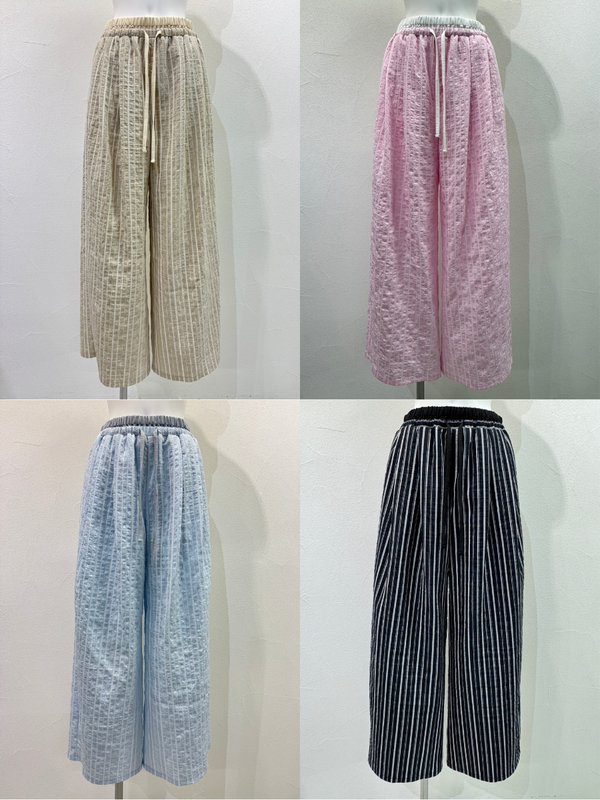 【予約⚡︎販売】マルチストライプワイドパンツ／710560／CYAN TOKYO／2027SS #1
