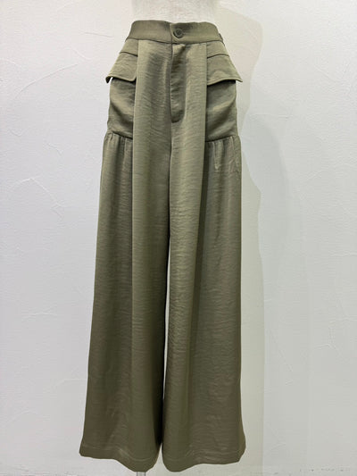 【予約⚡︎販売】ギャザーポケットサテンワイドパンツ／604502／CYAN tokyo／2026 AW#1