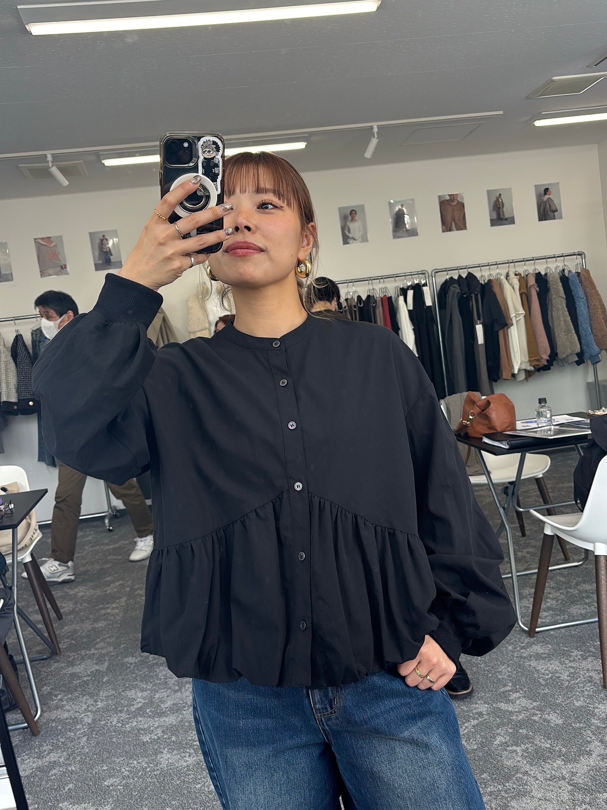 【予約⚡︎販売】ギャザーバルーンシャツ／604489／CYAN tokyo／2026 AW#1