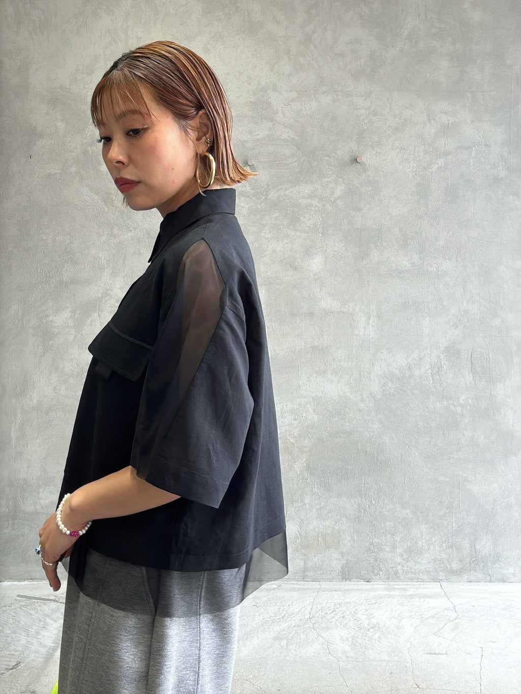 メッシュドッキングブラウス／MARECHAL TERRE