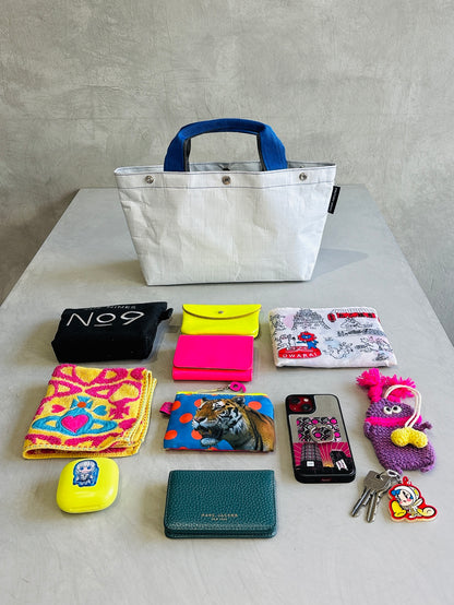 【予約販売】ブルー×チャコール（本体：ホワイト）／FACTORY OMOTO／BASIC TOTE