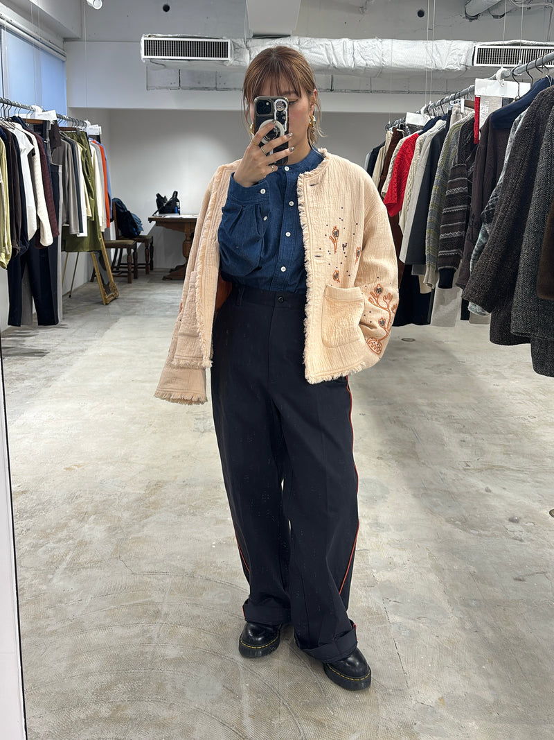 受付終了【予約⚡︎販売】ラインコットンツイルパンツ／#8643503／LE MÉLANGE／2026 AW #1