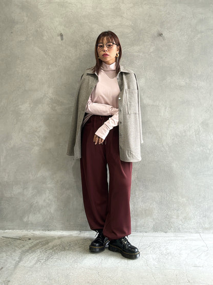 ピーチ起毛チェックシャツ／Dignite collier