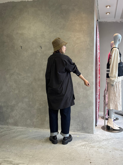 ノーカラーロングシャツ／VENT BLANC