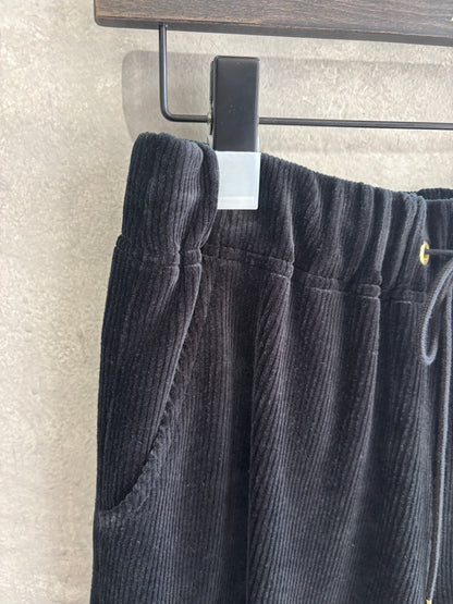 コーデュロイジャージーセミワイドパンツ／trois