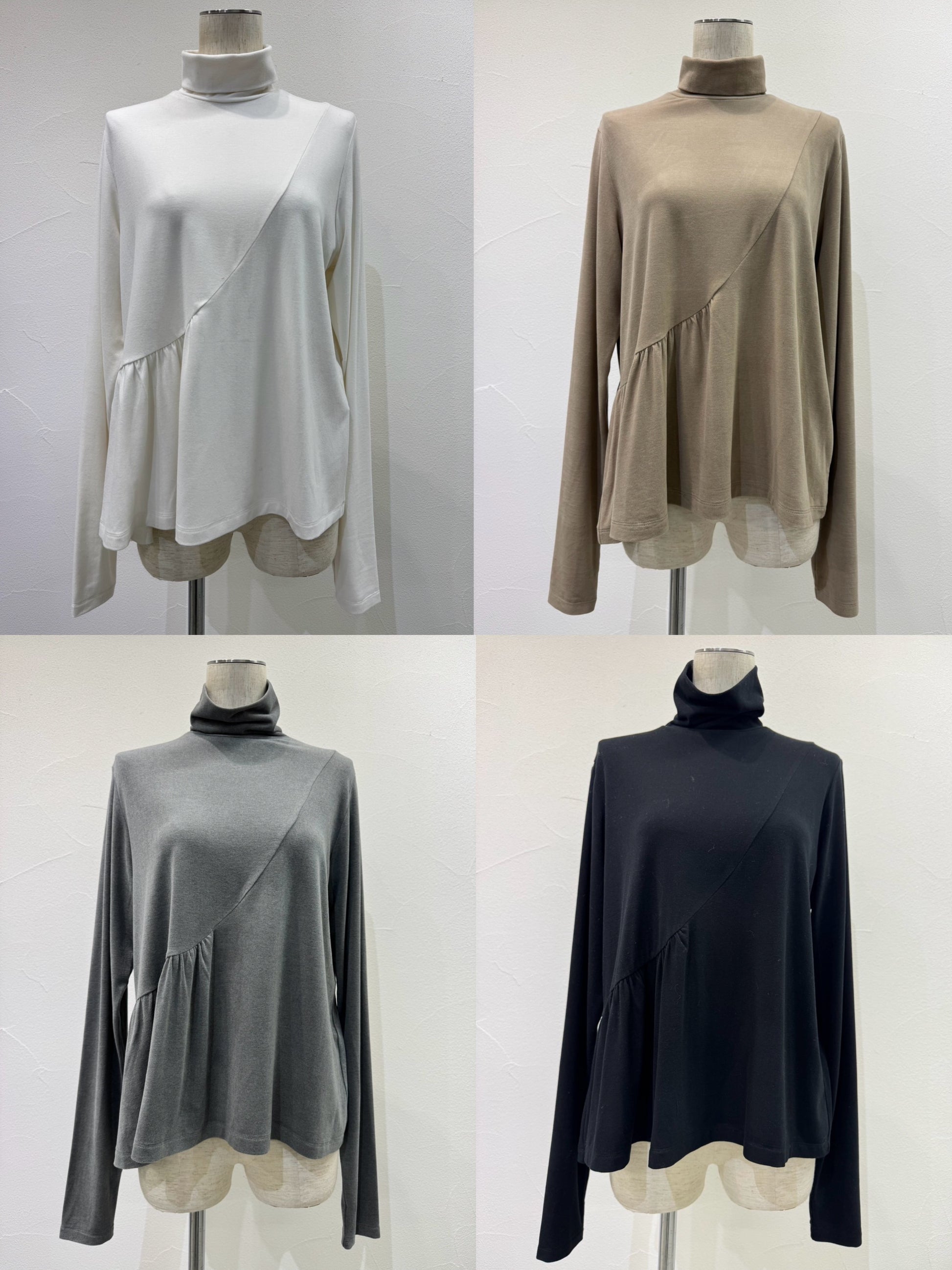 【予約⚡︎販売】アシメギャザーワームタートル／604506／CYAN tokyo／2026 AW#1