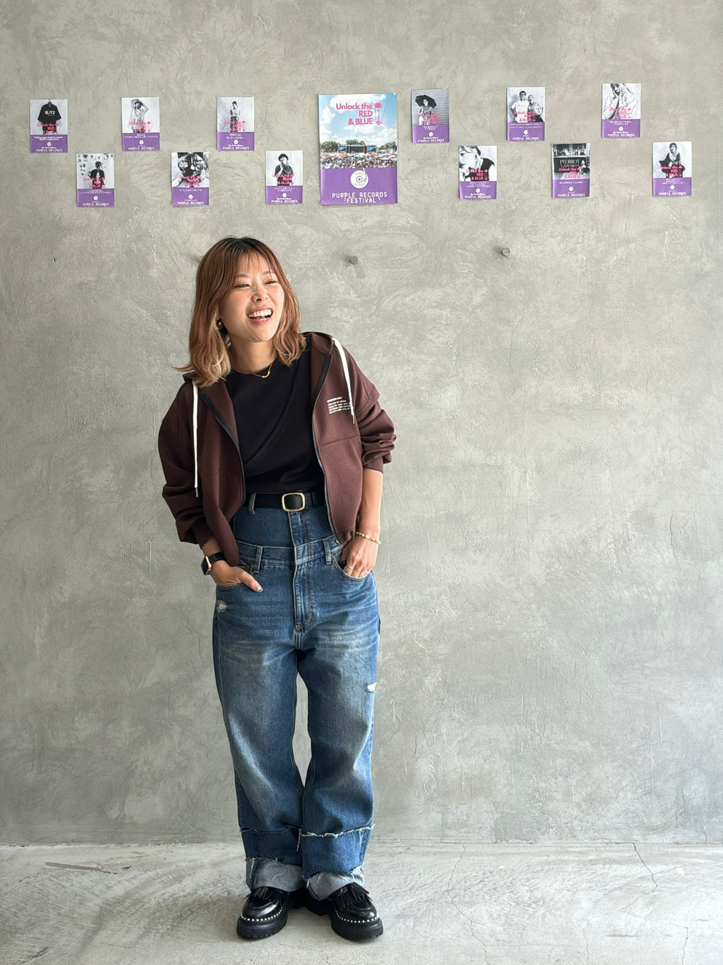 ジップアップパーカー／Anna Kerry