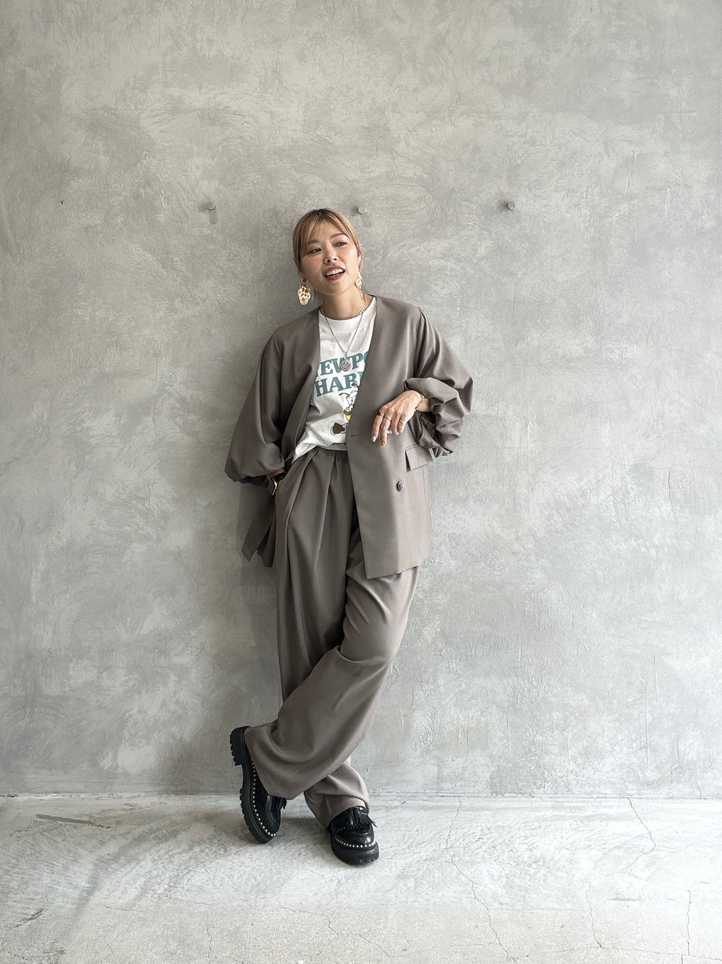 バルーンスリーブノーカラーJK／MG JK-26088-A／MARGAUX VINTAGE／2026 AW＃1