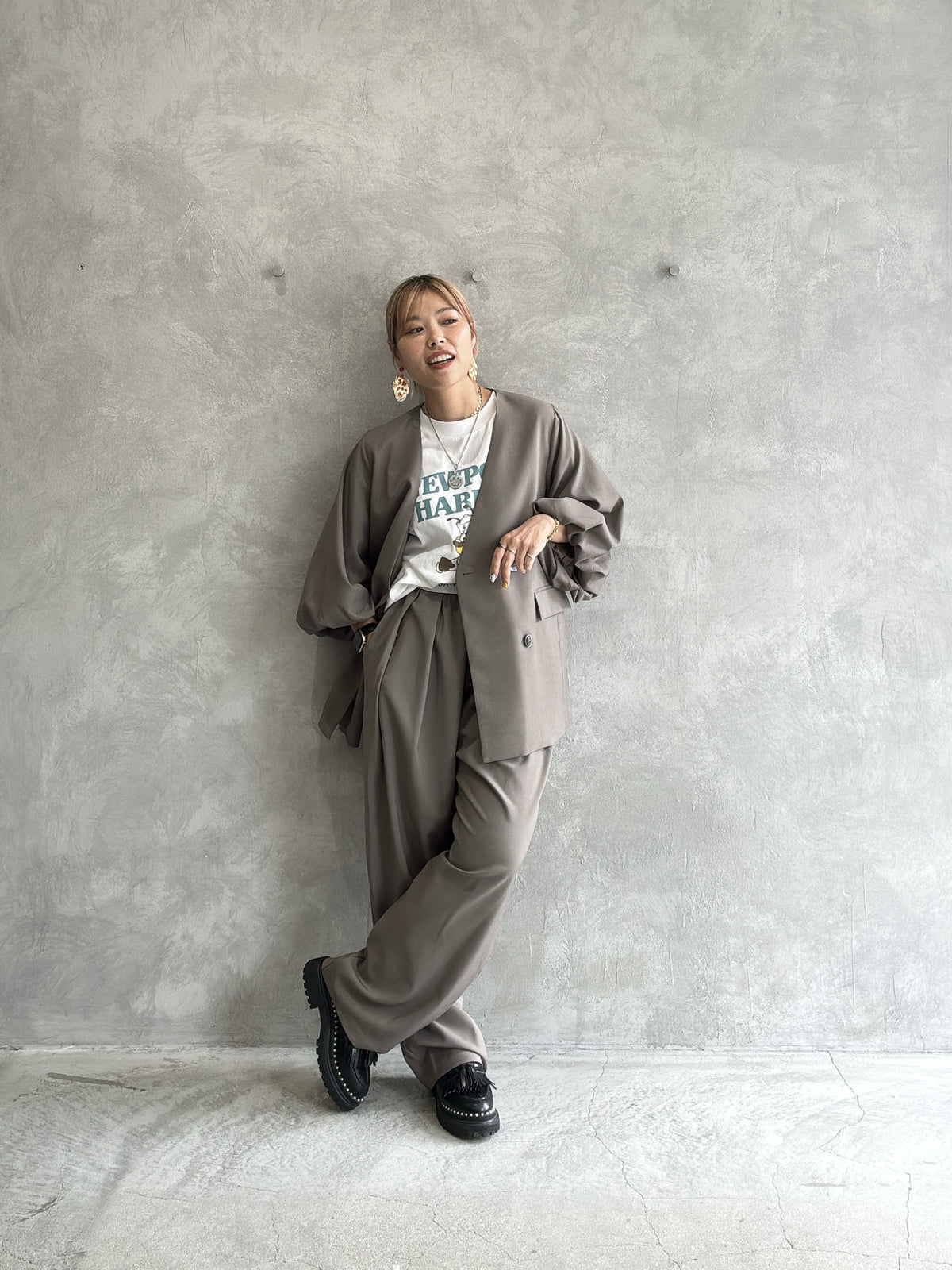 バルーンスリーブノーカラーJK／MG JK-26088-A／MARGAUX VINTAGE／2026 AW＃1