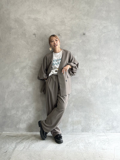 バルーンスリーブノーカラーJK／MG JK-26088-A／MARGAUX VINTAGE／2026 AW＃1