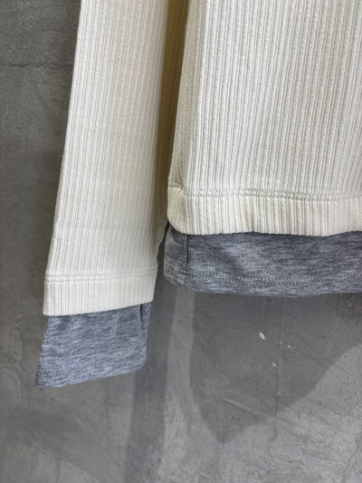 【予約販売】レイヤード調ヘンリーネック／le vent souffle
