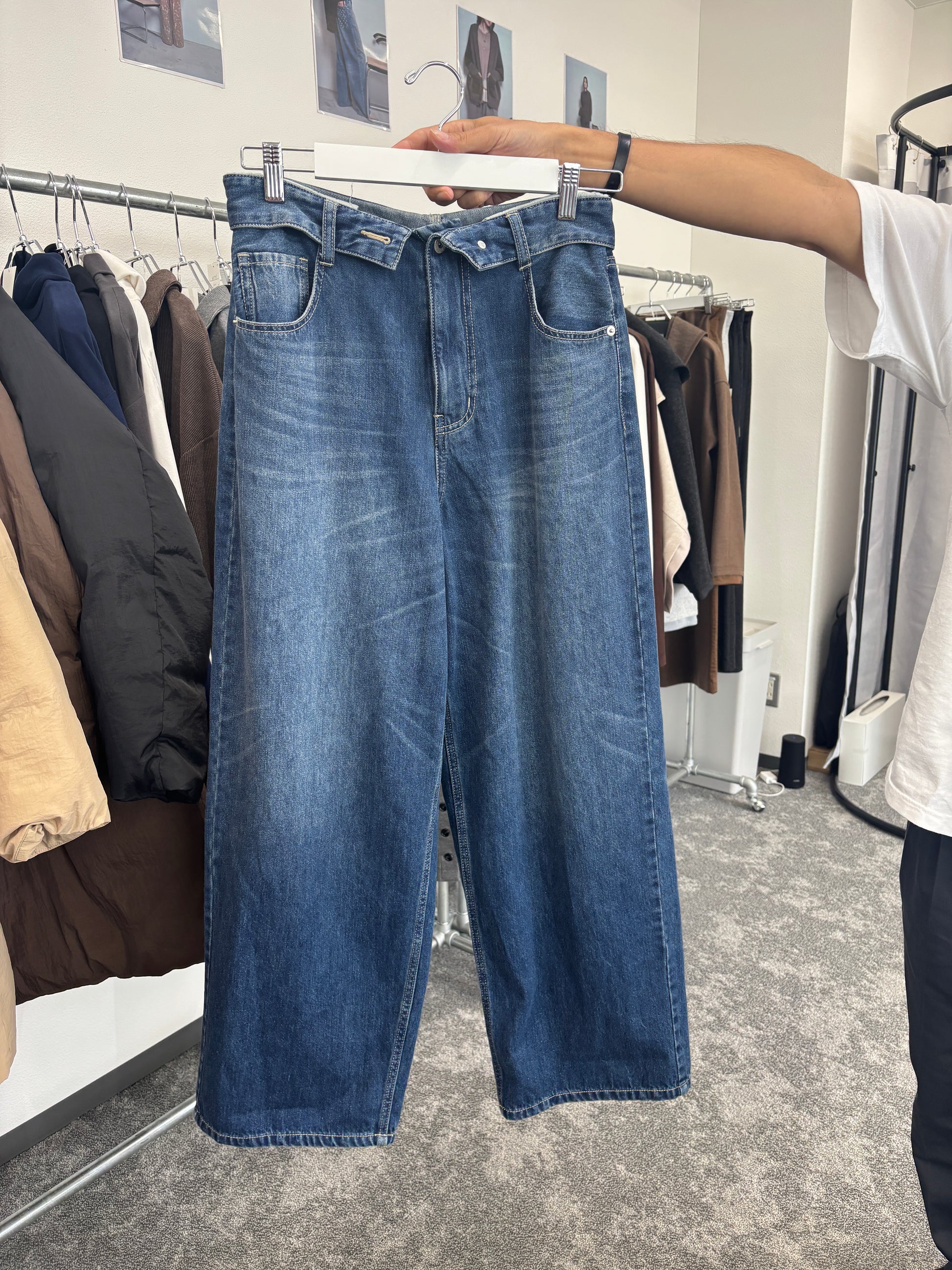 【予約⚡︎販売】ロールウエストワイドデニム／607534／CYAN tokyo／2026 AW#2