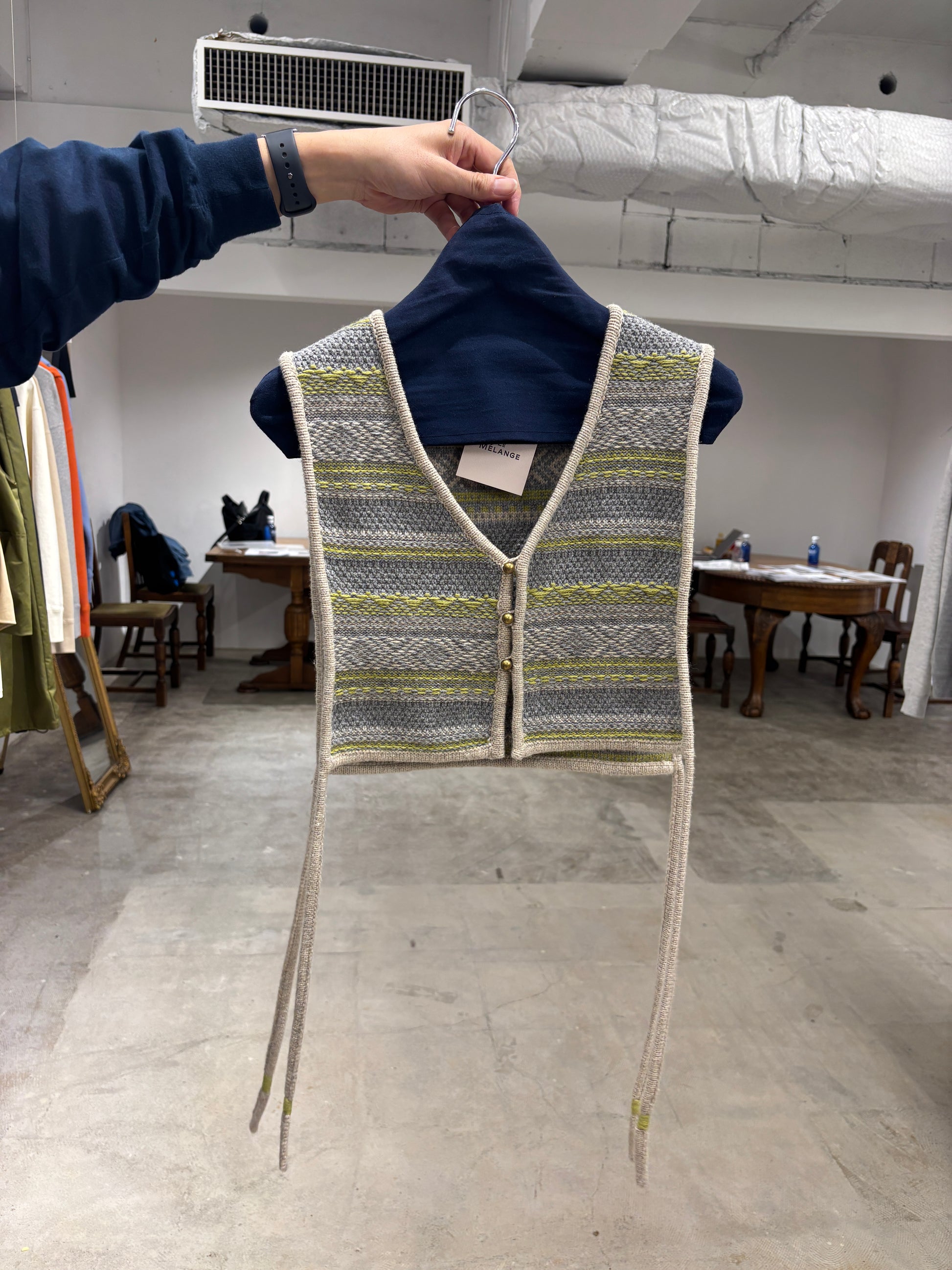 【予約⚡︎販売】ジャガードVネックベスト／#8642701／LE MÉLANGE／2026 AW #1