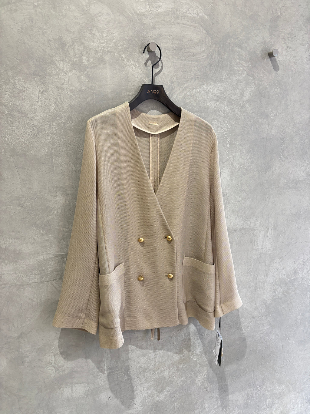 メッシュノーカラージャケット／Dignite collier