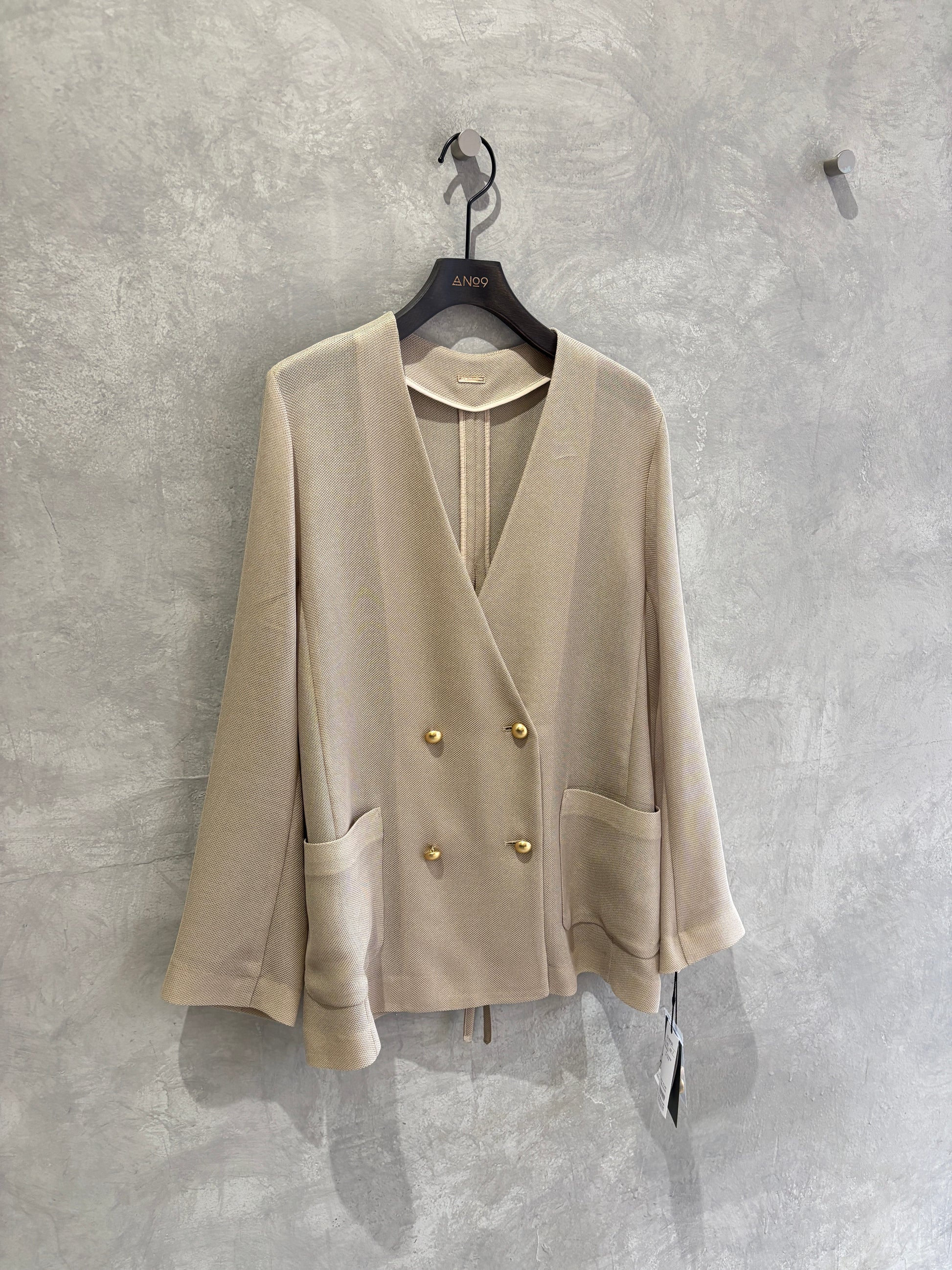 メッシュノーカラージャケット／Dignite collier