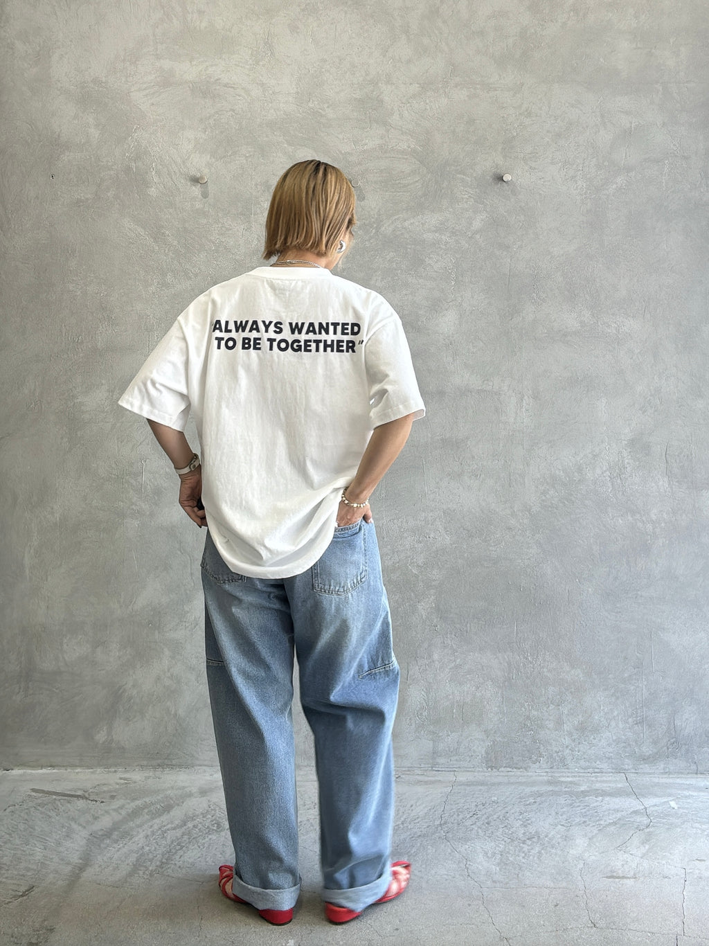 受付終了【予約販売】men'sサイズ／"g"フロッキープリントTシャツ／ING