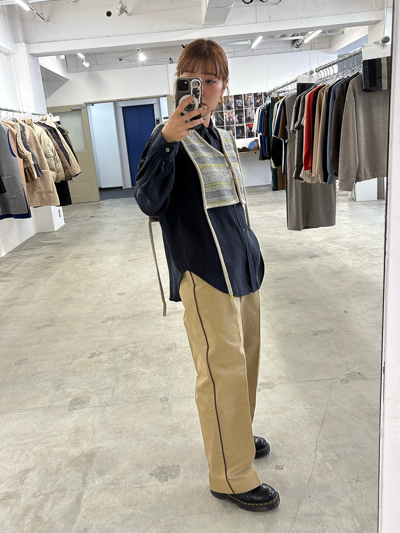 受付終了【予約⚡︎販売】ラインコットンツイルパンツ／#8643503／LE MÉLANGE／2026 AW #1