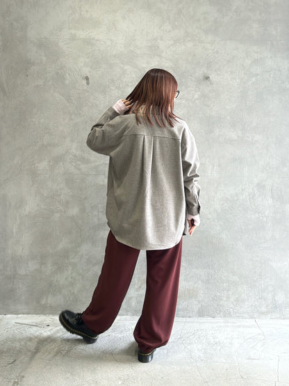 ピーチ起毛チェックシャツ／Dignite collier