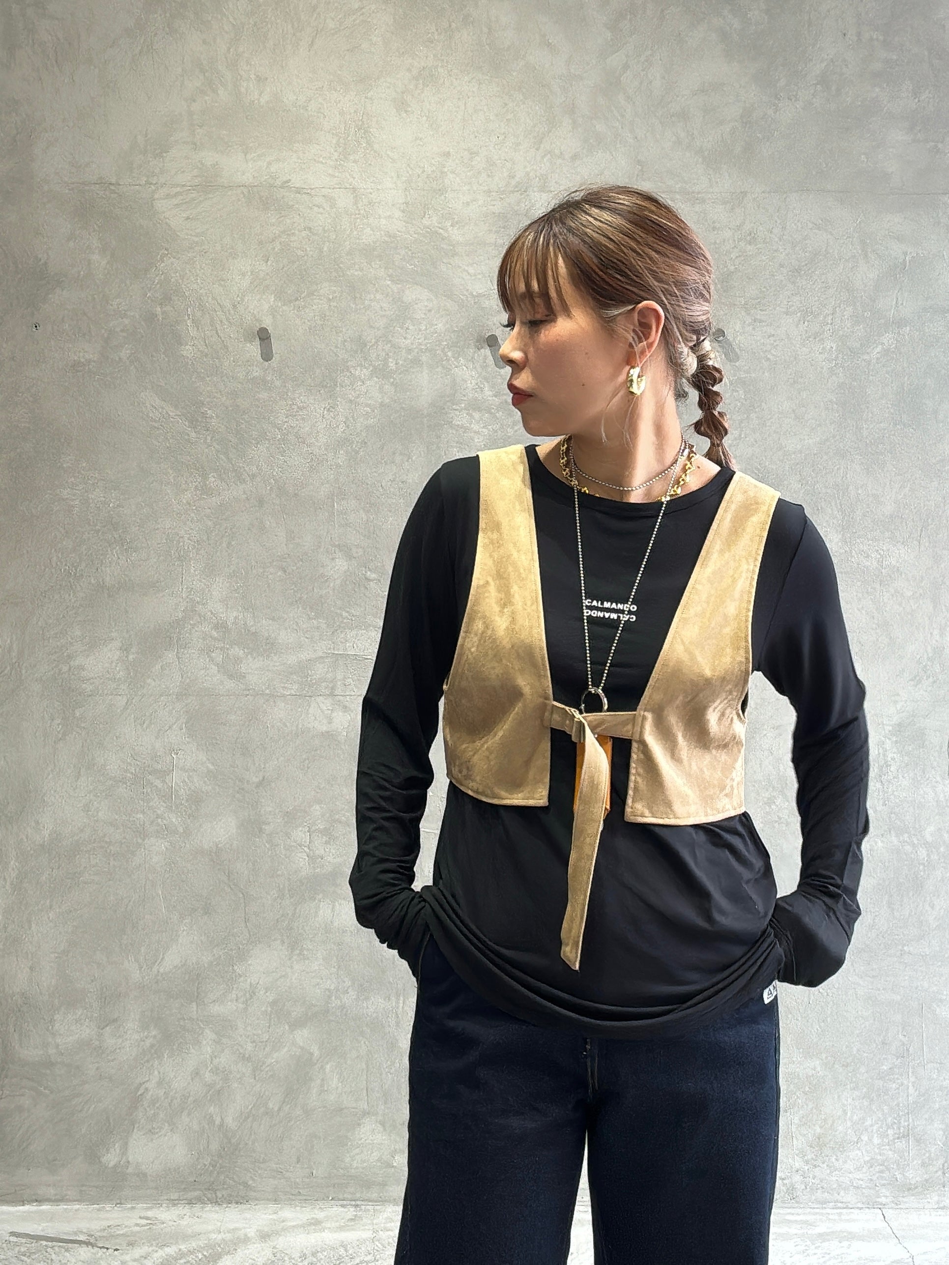 ロゴさらさらロンT／Anna Kerry