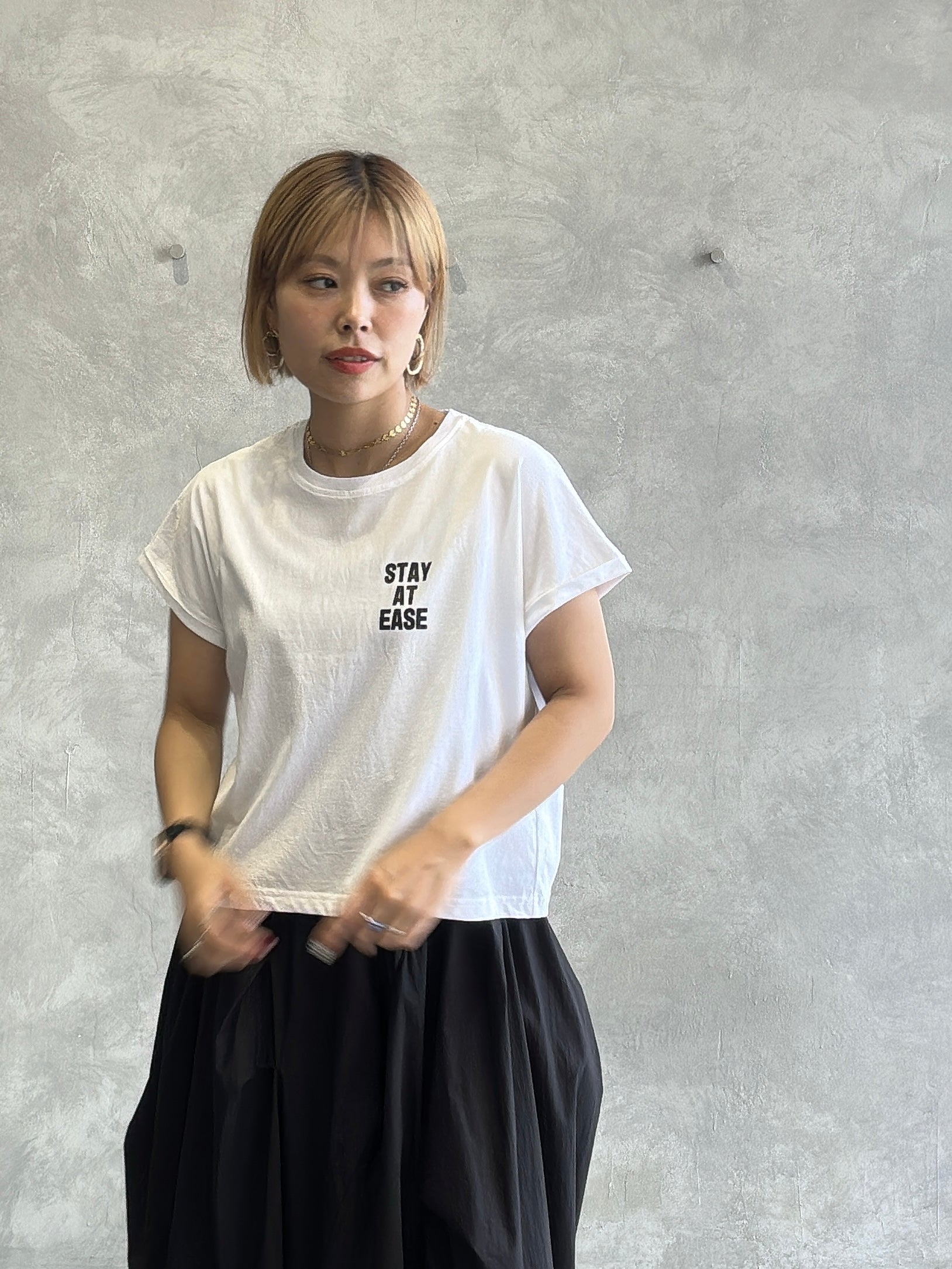 コンパクトプリントTシャツ／Dignite collier