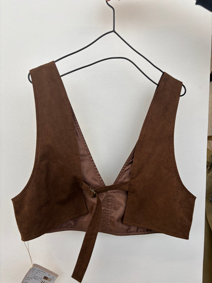 受付終了【予約販売】ECOスウェードベスチェ／8613701／LE MÉLANGE