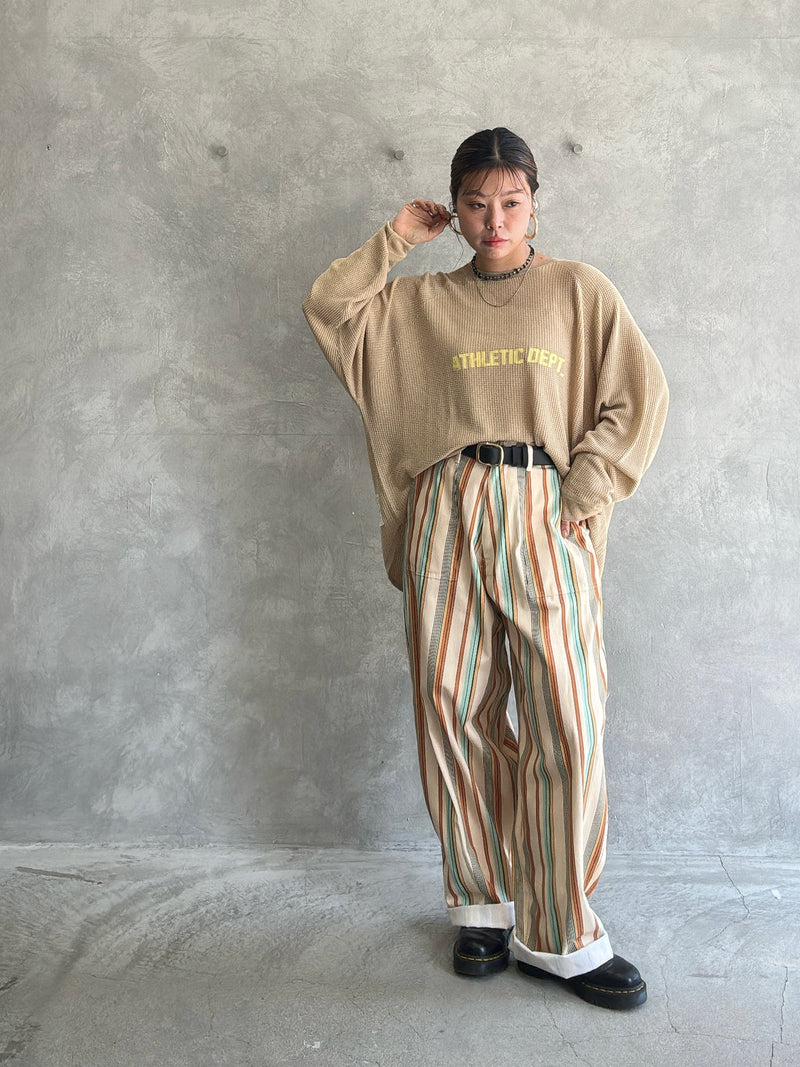 【再入荷】ワッフルドルマンロンT／flamingo firm