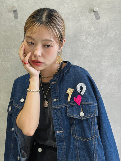 結び屋虹園×No.9コラボ／ハートの揺れるピアス（ピアス・イヤリング）