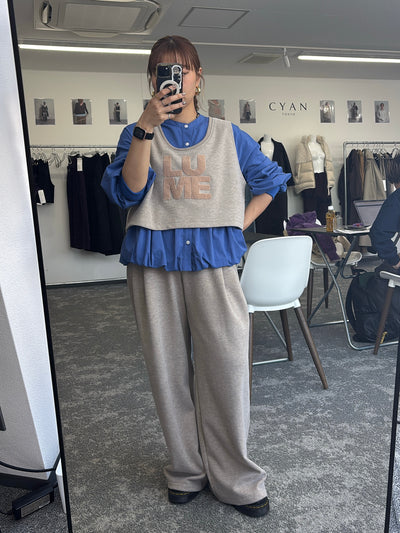 【予約⚡︎販売】スクエアポケットフリースワイドパンツ／604514／CYAN tokyo／2026 AW#1
