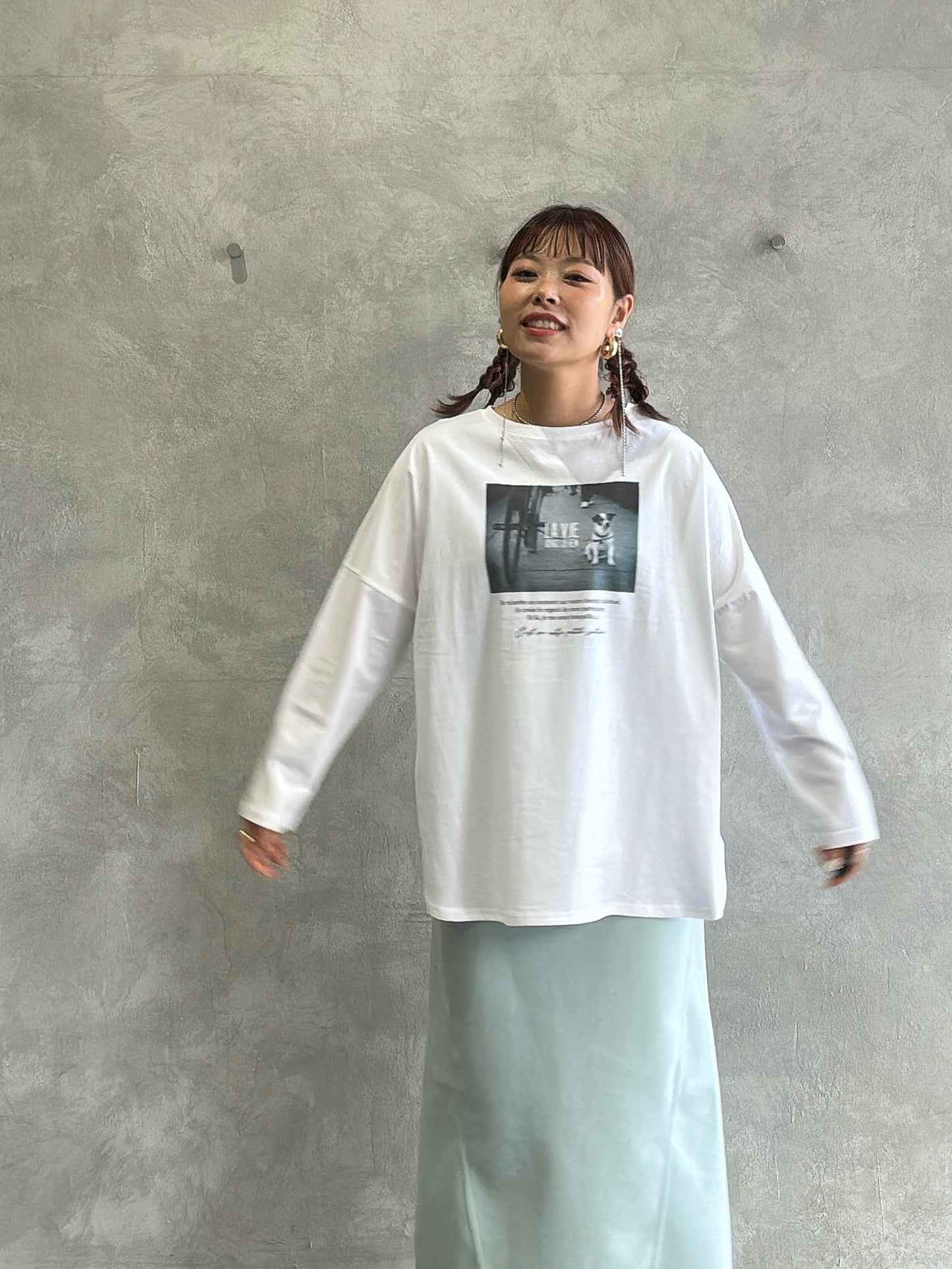 ウーリージャージスカート／Dignite collier