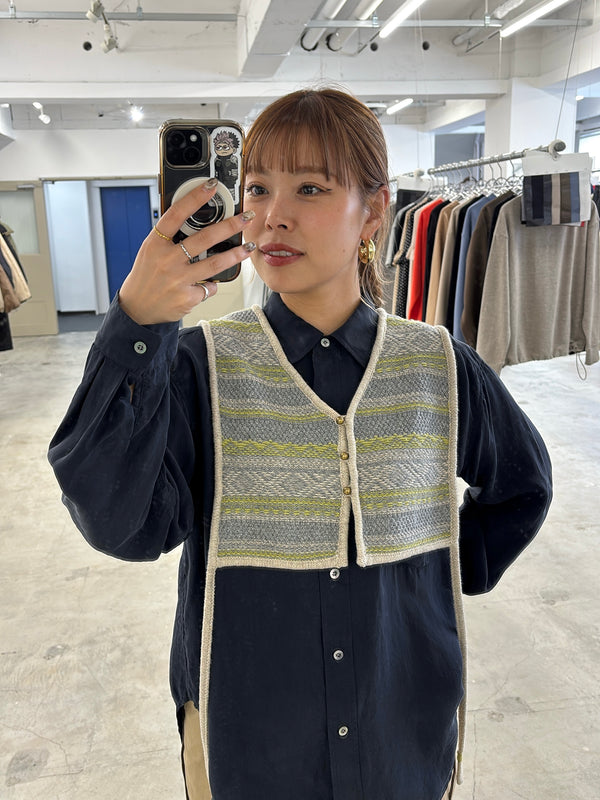 受付終了【予約⚡︎販売】ジャガードVネックベスト／#8642701／LE MÉLANGE／2026 AW #1