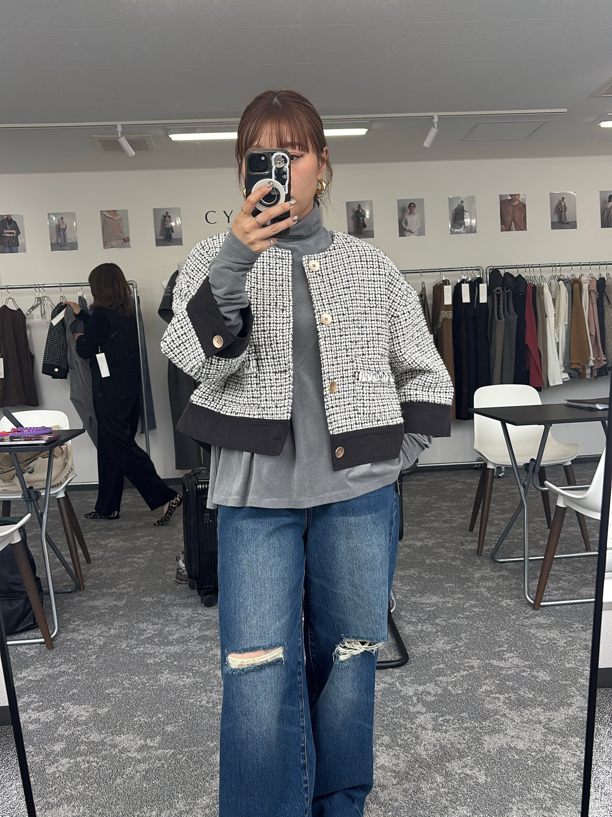 【予約⚡︎販売】クラッシュデニムヴィンテージワイドパンツ／604494／CYAN tokyo／2026 AW#1