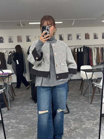 【予約⚡︎販売】クラッシュデニムヴィンテージワイドパンツ／604494／CYAN tokyo／2026 AW#1