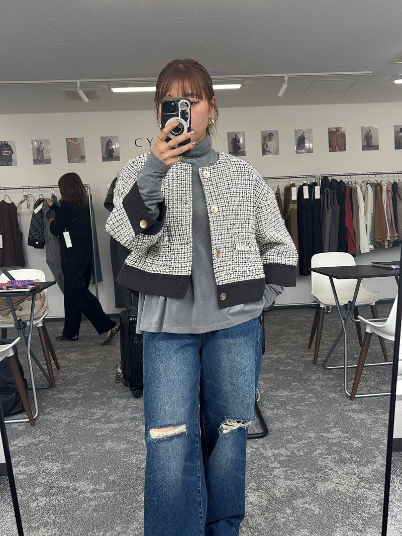 【予約⚡︎販売】クラッシュデニムヴィンテージワイドパンツ／604494／CYAN tokyo／2026 AW#1