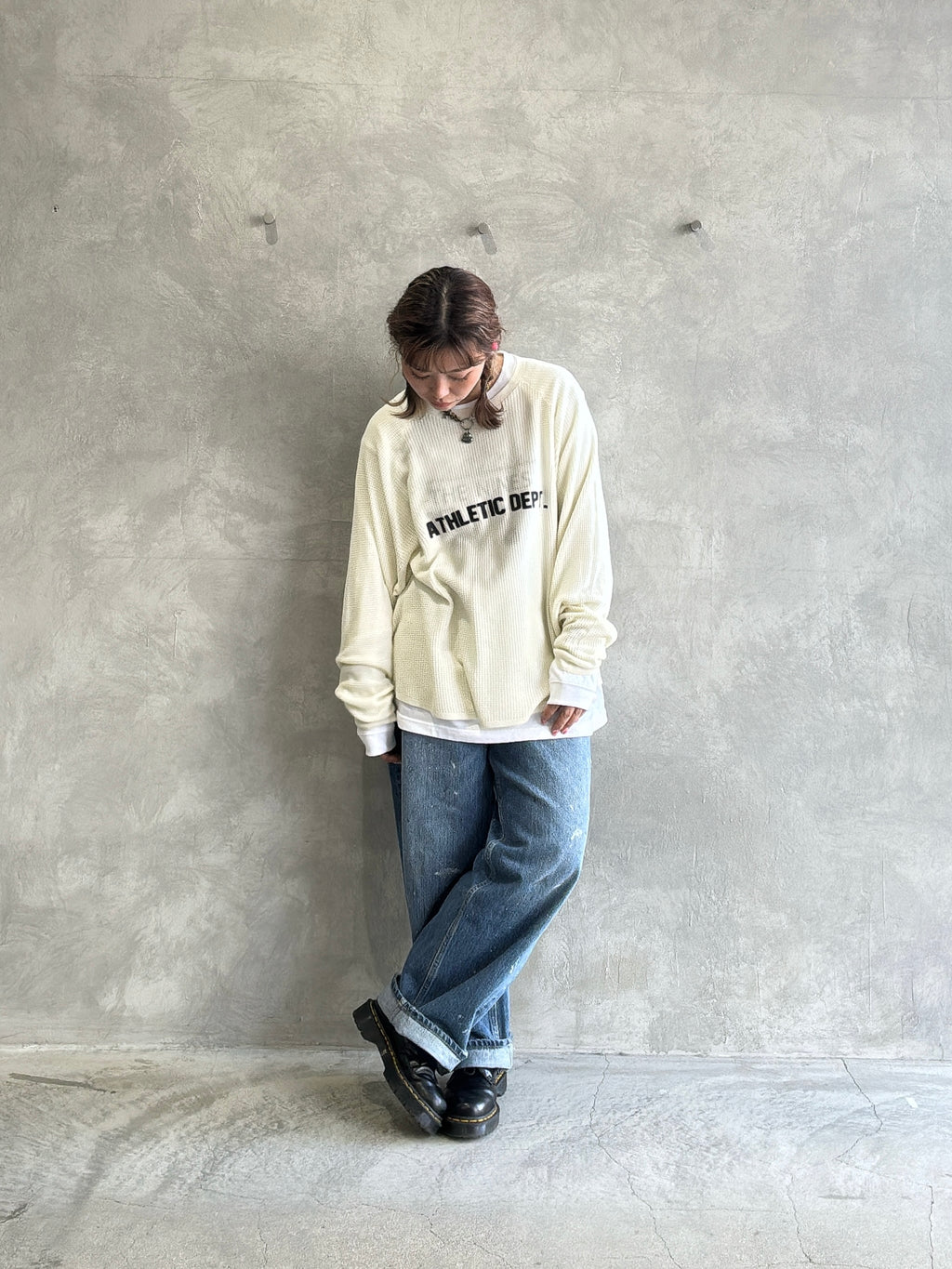 ワッフルドルマンロンT／flamingo firm