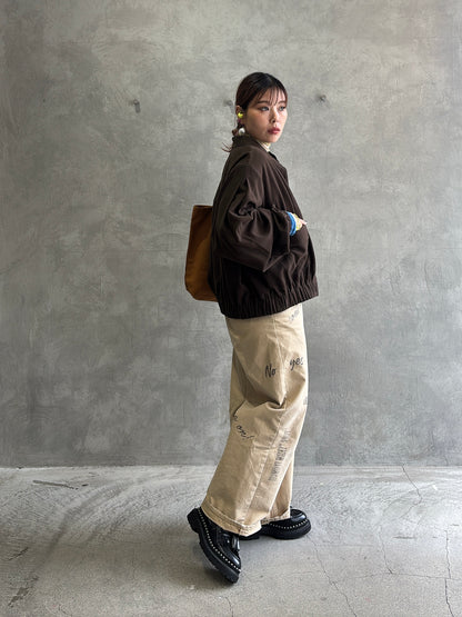 ワイドスリーブウーリーショートブルゾン／CYAN tokyo