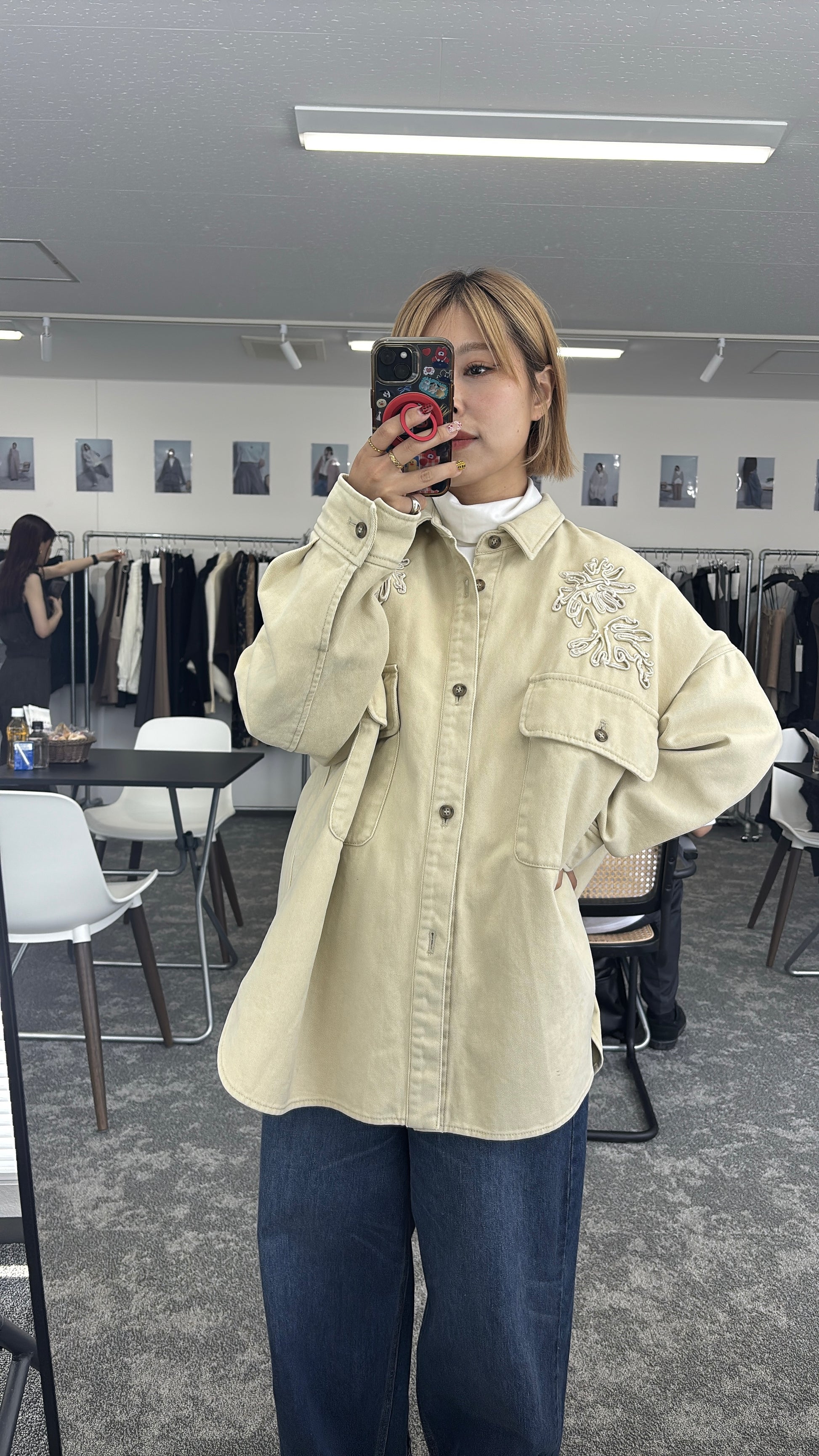 【予約⚡︎販売】刺繍オーバーシャツブルゾン／607532／CYAN tokyo／2026 AW#2