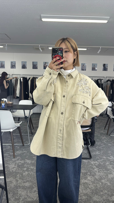 【予約⚡︎販売】刺繍オーバーシャツブルゾン／607532／CYAN tokyo／2026 AW#2