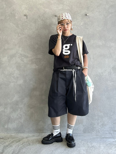 受付終了【予約販売】men'sサイズ／"g"フロッキープリントTシャツ／ING