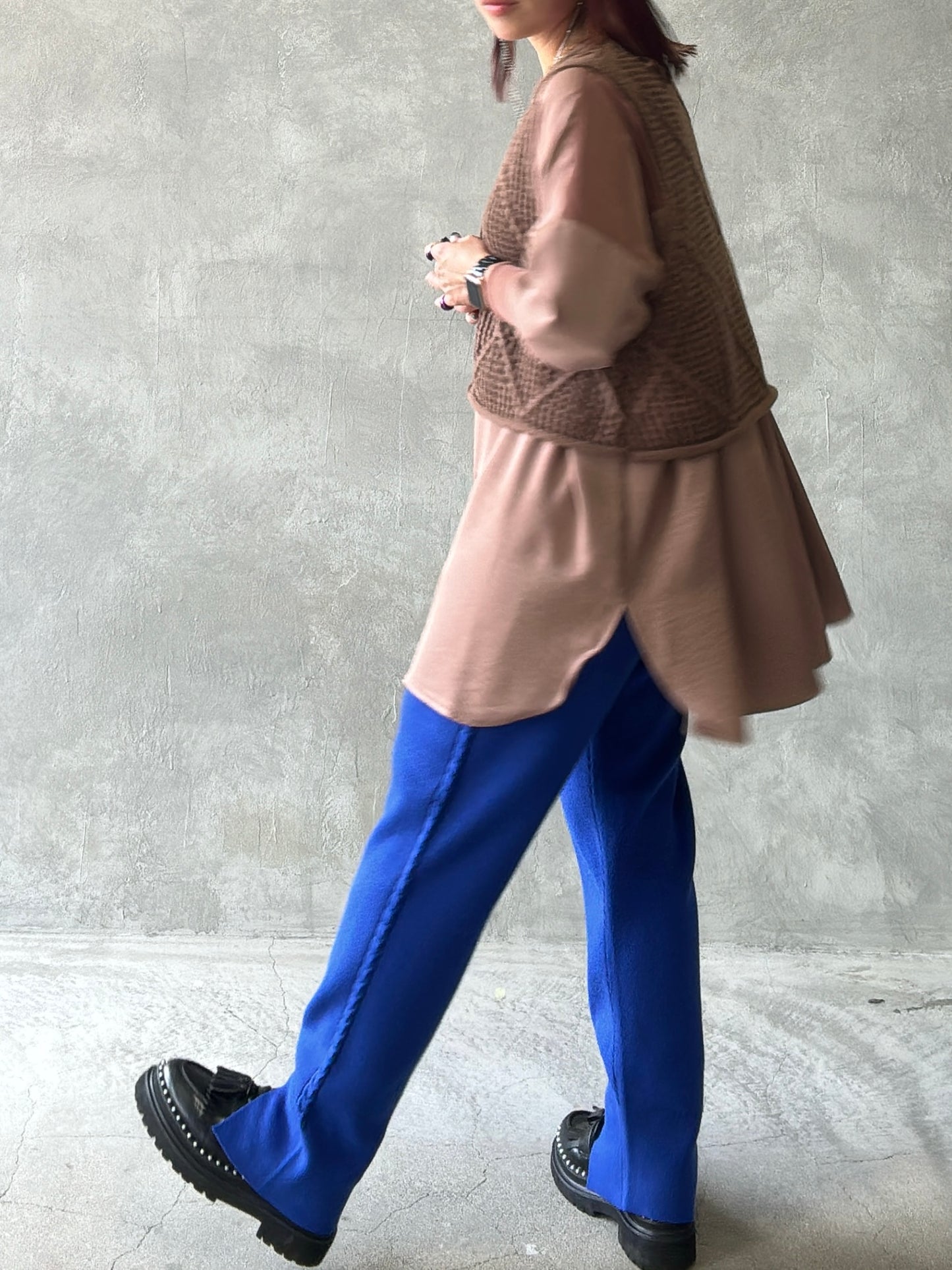 ケーブルラインニットジョガーパンツ／CYAN tokyo