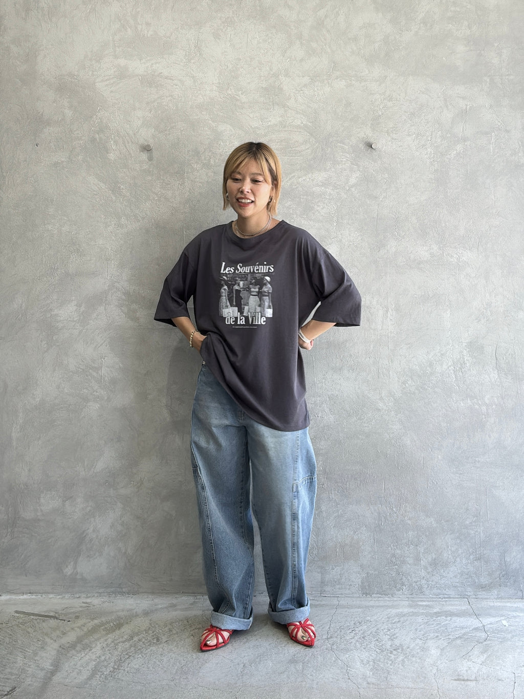 受付終了【予約販売】Les Souvenirs シアー天竺Tシャツ／ING