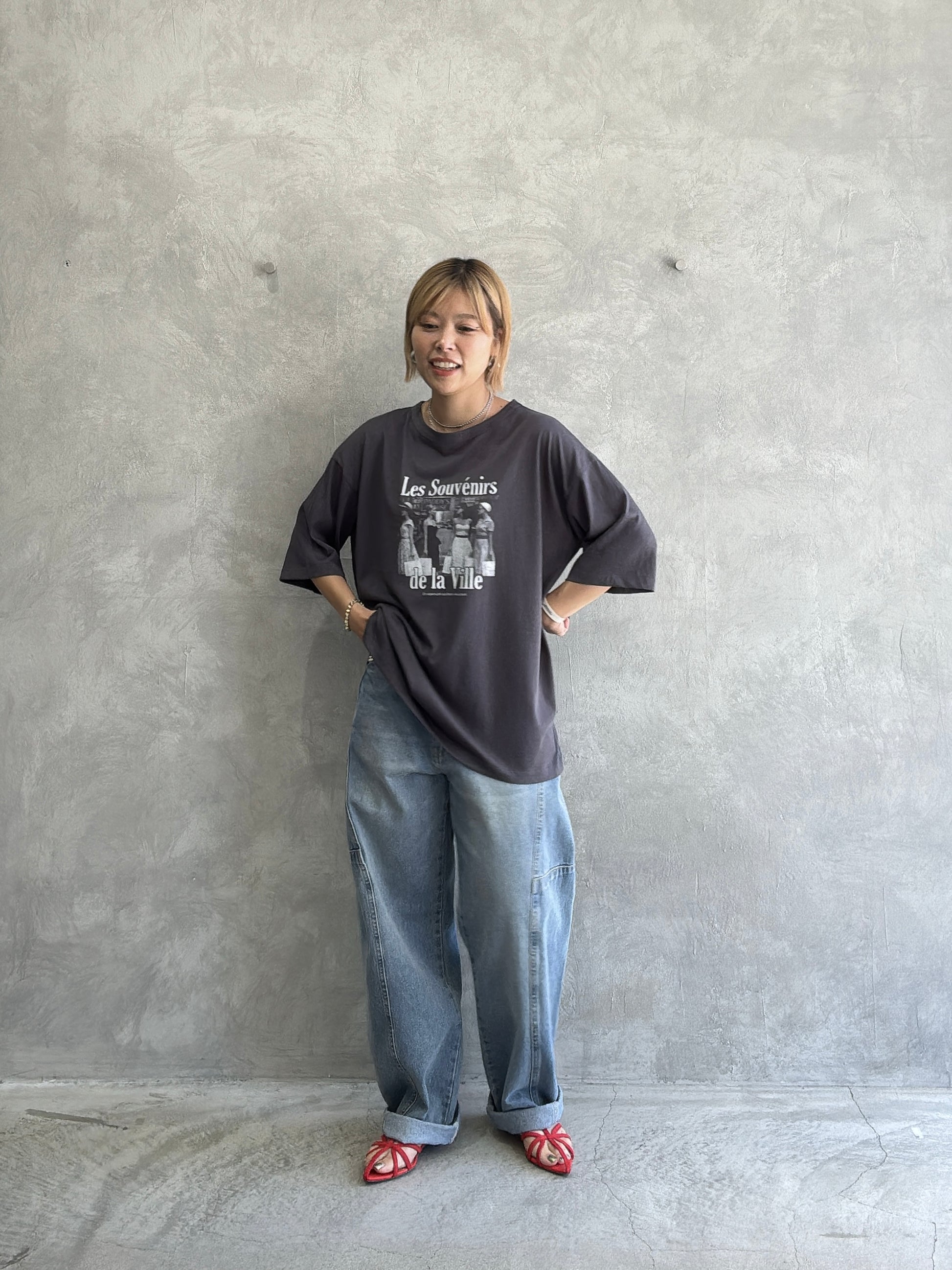 【予約販売】Les Souvenirs シアー天竺Tシャツ／ING