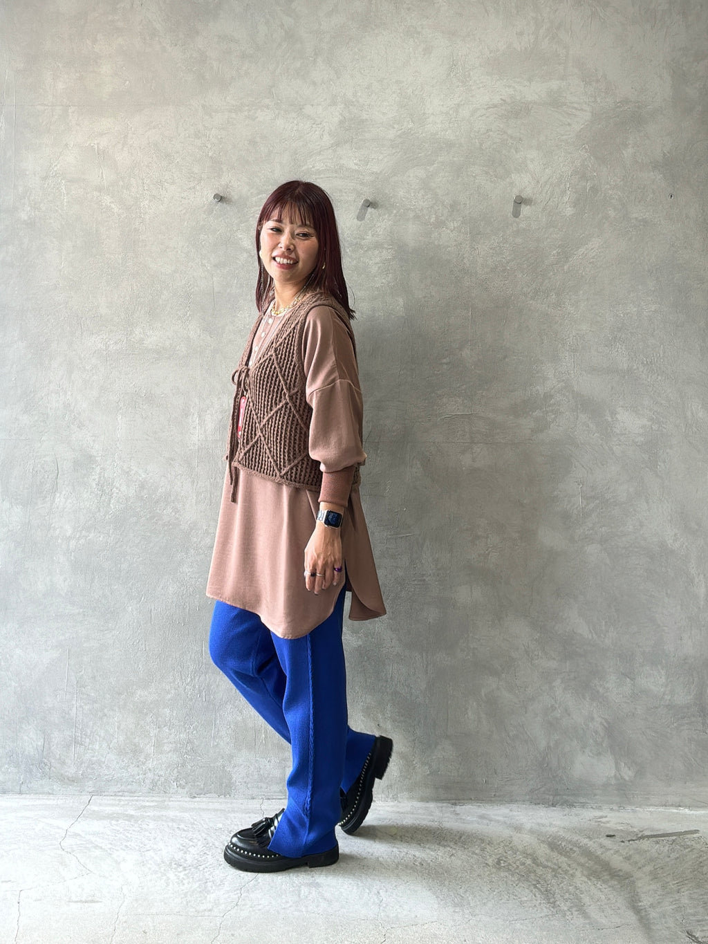 ケーブルラインニットジョガーパンツ／CYAN tokyo