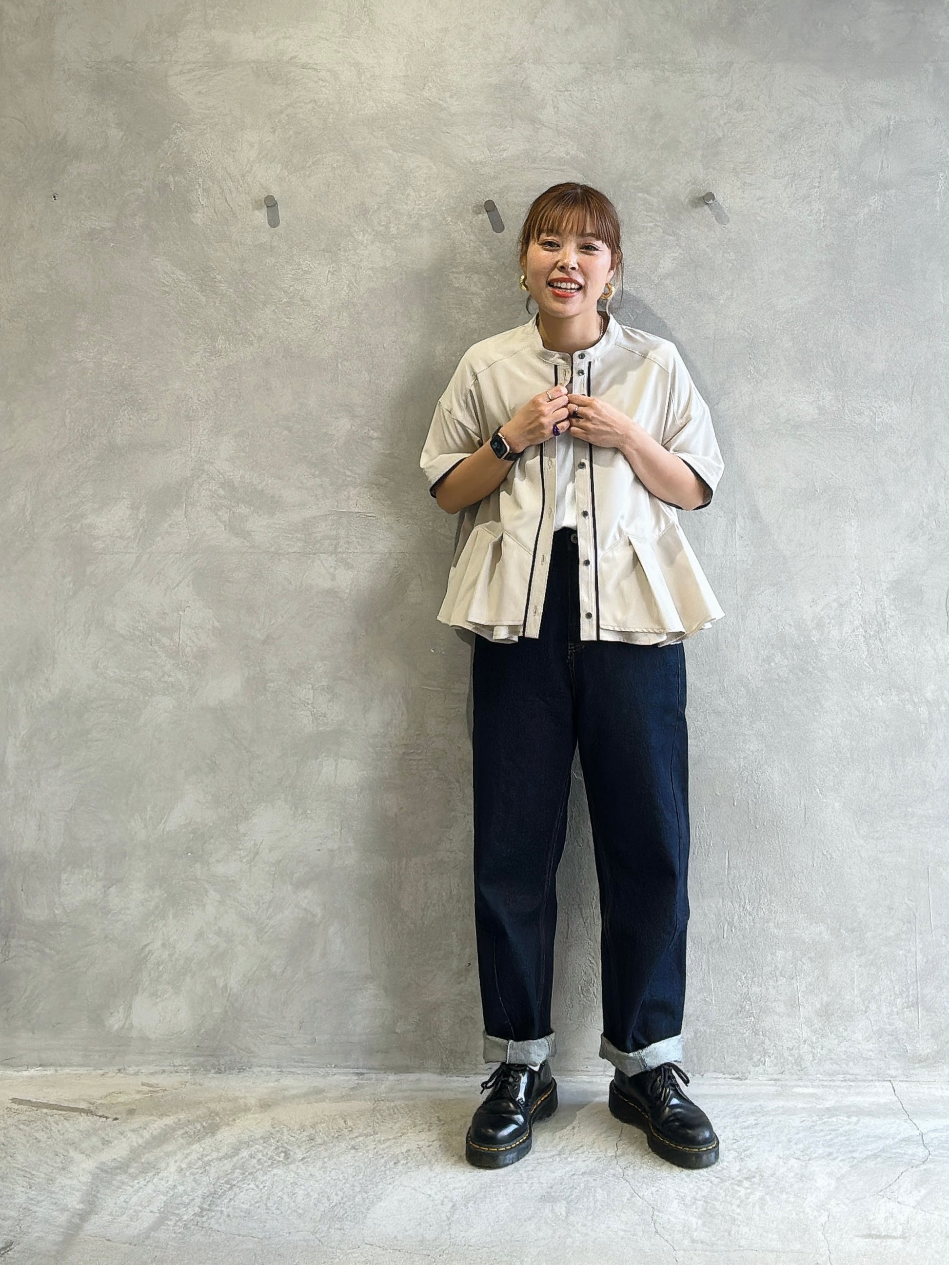 ぺプラムブラウス／trois