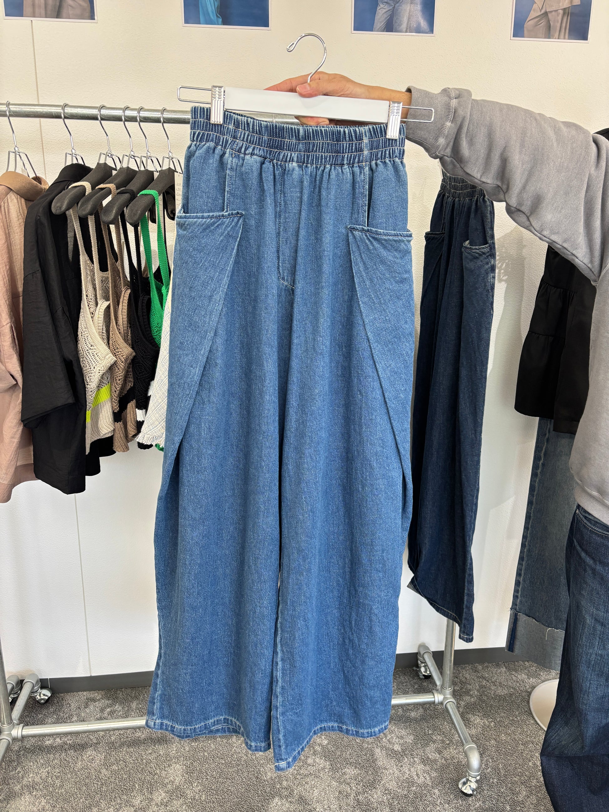 【予約販売】オーバータックリネンデニムワイド／601464／CYAN tokyo／2026 SS#2